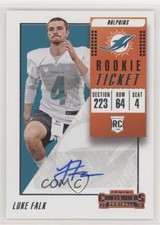 2018 Panini Contenders Rookie Ticket/Rookie Ticket Variation Luke Falk Auto 4f5