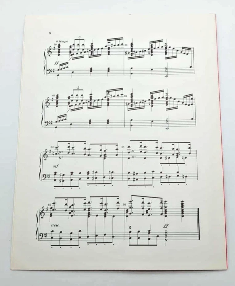 1984 March From The Nutcracker Sheet Music For Four Octave Handbells Tchaikovsky - Image 3 of 4
