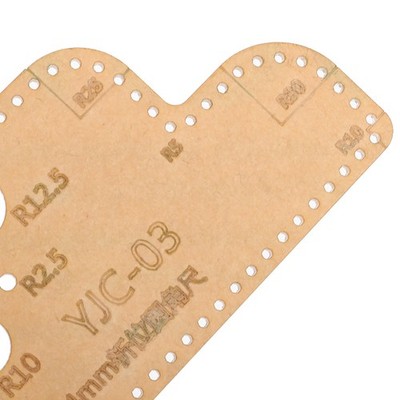4Pcs Circle Corner Acryl Template Leder Handwerk Hilfsschneide-Lineal S AL