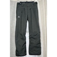 Salomon Ski Pants Advanced Skin Dry 10K/10K Gray Vented Winter Snow Men's Medium