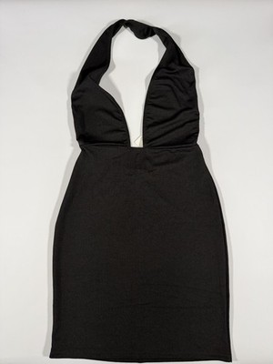 Missguided Cross Front Halter Neck Mini Dress
