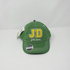 John Deere Youth Toddler Hat Elastic 2-4 Years Embroidered JD Logo Green Yellow