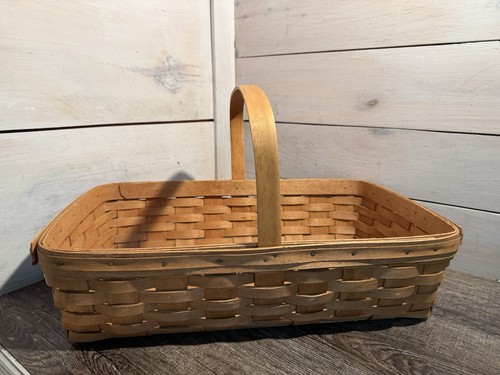 VTG Longaberger Gathering Basket 18”x 11” Single Handle 1991 - Picture 3 of 7