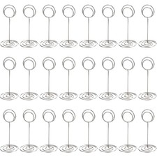 24 Pack 3.35 Inch Table Number Holder Place Card Wire Photo Holder Picture Name