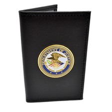 Perfect Fit DOJ Medallion Double ID 3" X 5" Credential Case License Card Holder