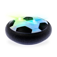 PicassoTiles Hoverball Air Hockey Soccer Floating Disc with LED Medium, Black