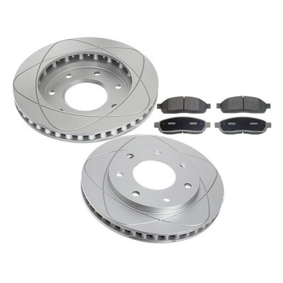 Brake Rotors & Pads Front Slotted Disc Set 4WD 330mm 4U2Z-2V001-4U22Z-1V125-J