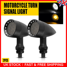 2Pcs Universal Motorcycle LED Turn Signal Lights DRL Indicator For Honda Yamaha