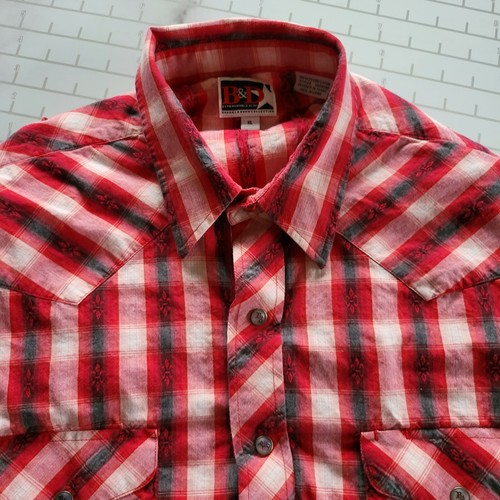 Panhandle Slim Shirt Size XL Red Plaid 