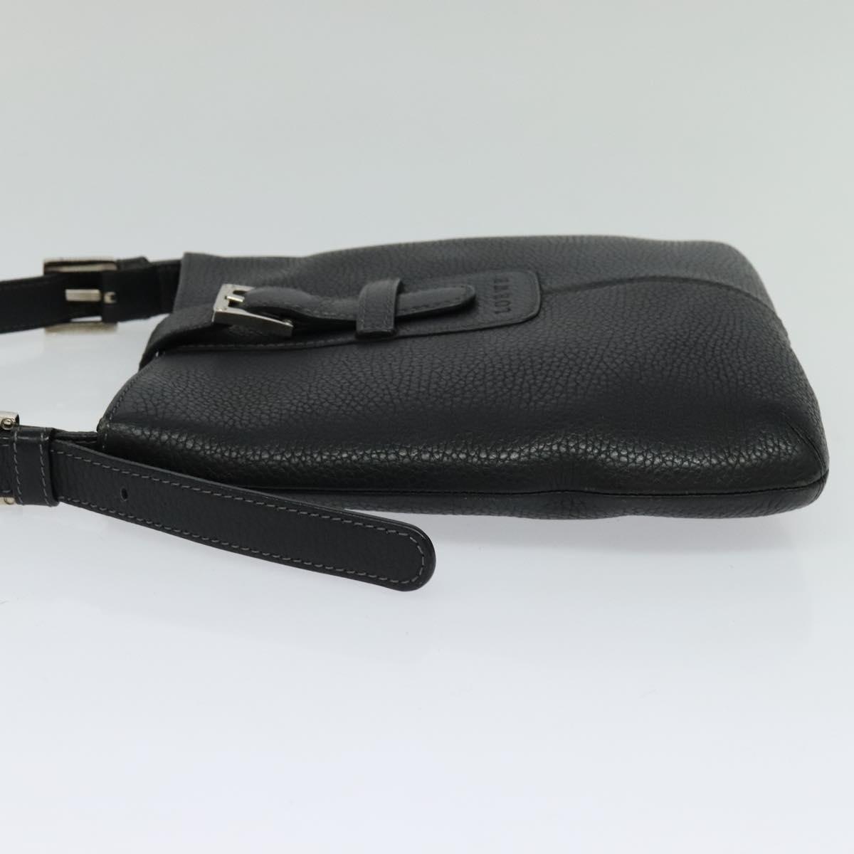 LOEWE Shoulder Bag Leather Black Auth 114108 | eBay