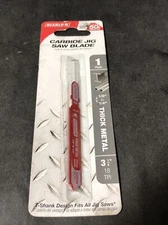 Diablo 3-1/4 in. Carbide T-Shank Thick Metal Jig Saw Blade 18 TPI 1 pk