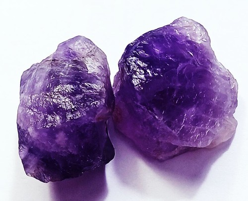100% Naturel Violet Améthyste Ancien 126.40 CT 2 Pièces Lot Perdre Pierre