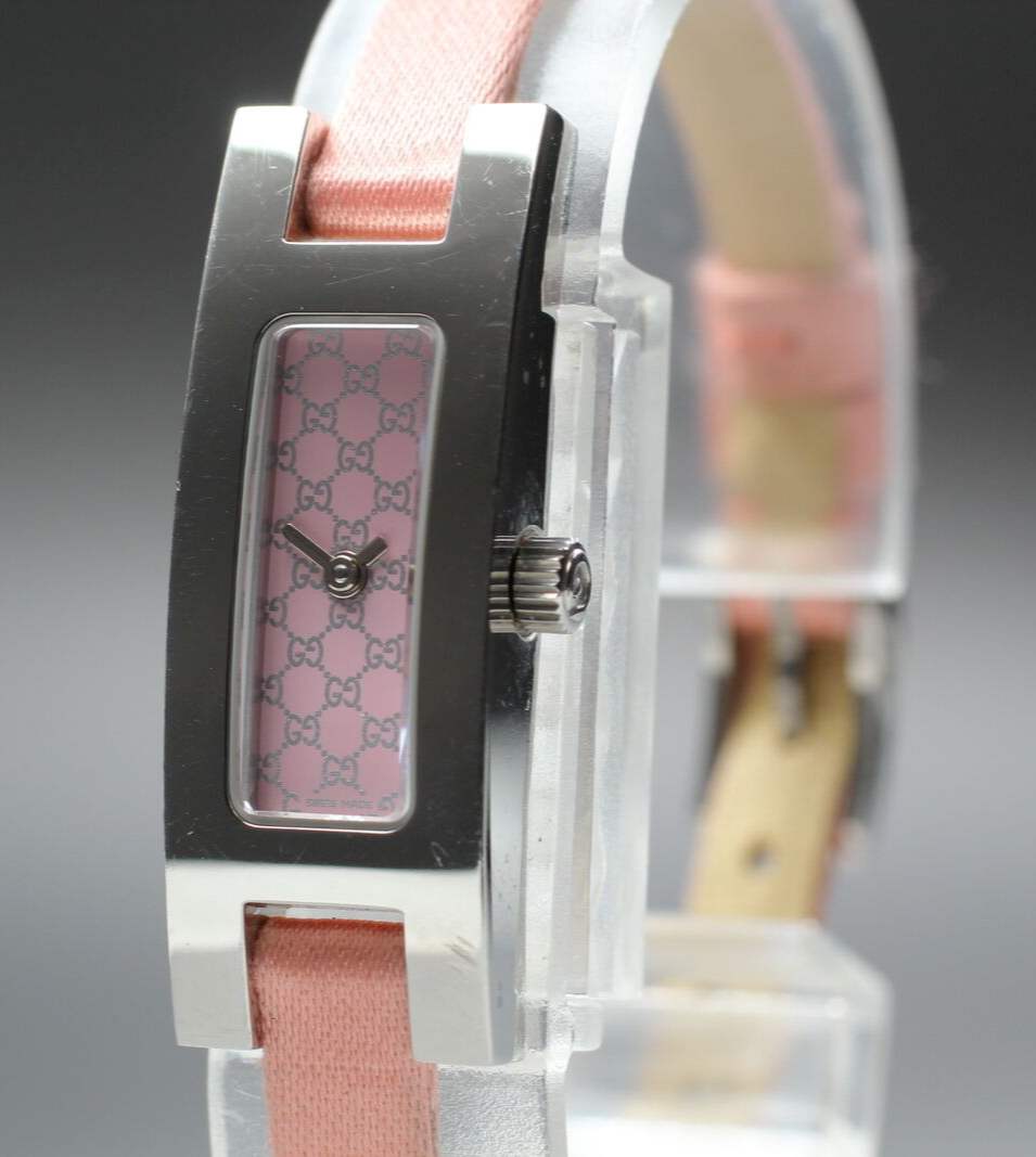 GUCCI 3900L Pink Dial 12MM Ladies Quartz Watch Swiss Made