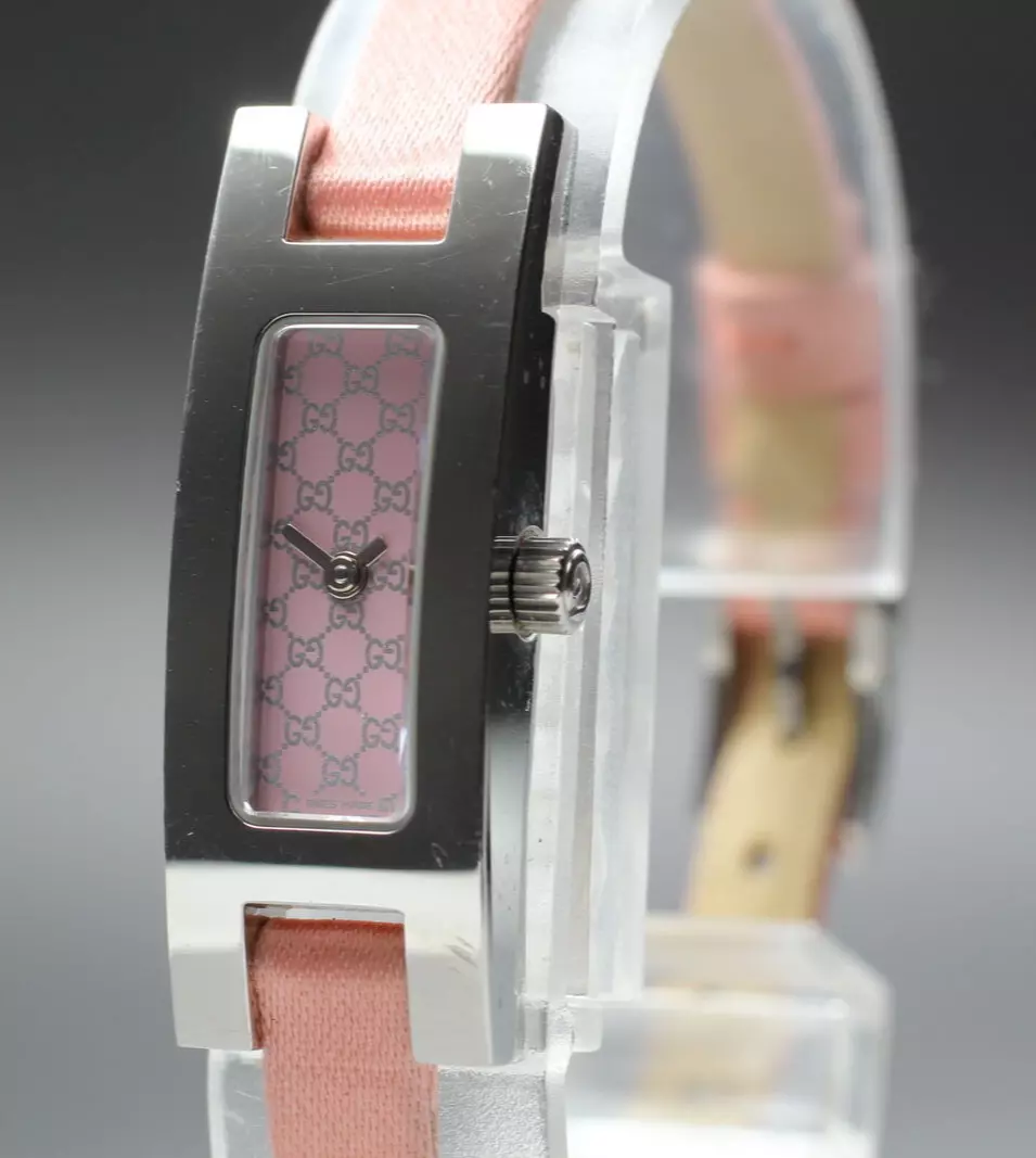[Exc+5] Batterie Neuve ! Montre femme GUCCI 3900L cadran rose quartz   fabrication suisse 