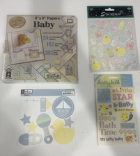 HOTP 8x8” BABY Paper AND Baby Stickers Lot of 4 New in Orig Pkgs