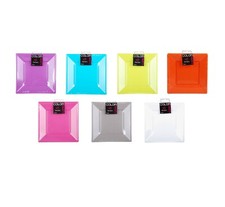 Square Plastic Plates Party Tableware Serving Disposable Birthday Wedding