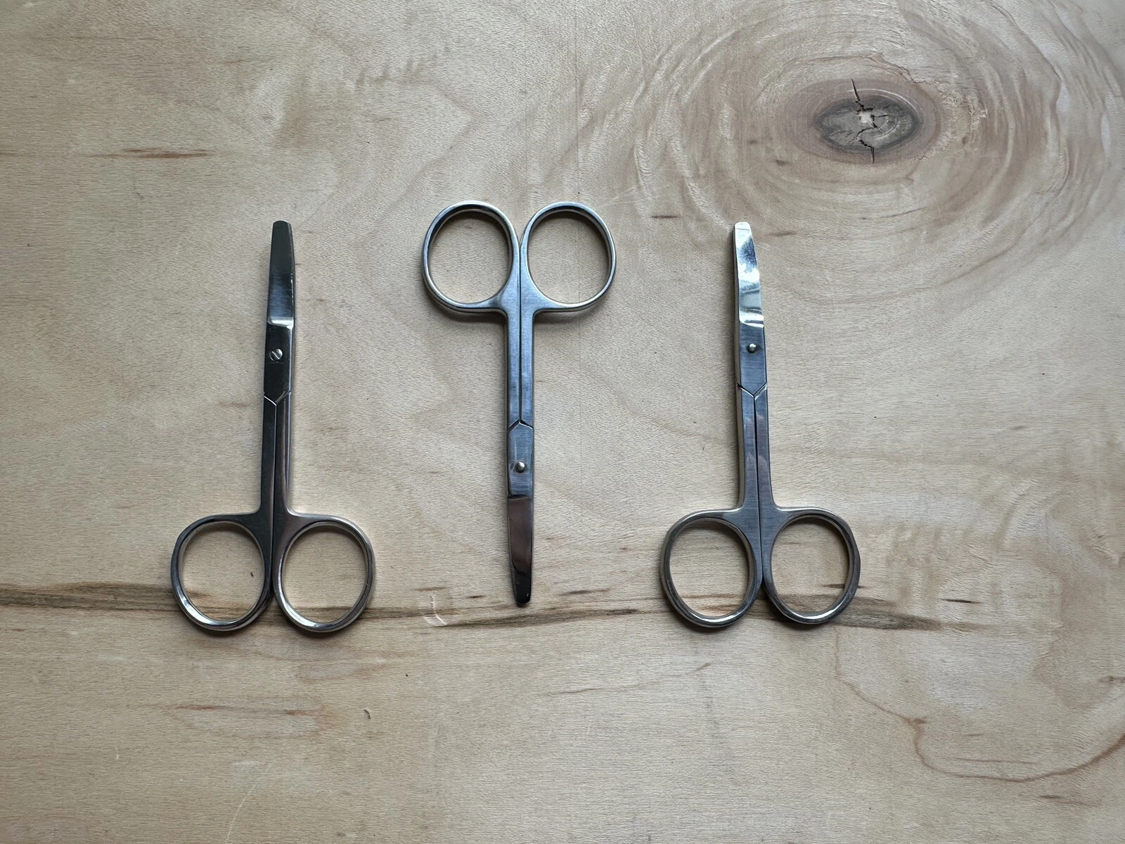 Lot 120 Baby Nail Scissors, Straight, Standard Pattern, (3 Pairs)
