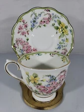 Royal Albert Country Bouquet Bone China Cup And Saucer England 