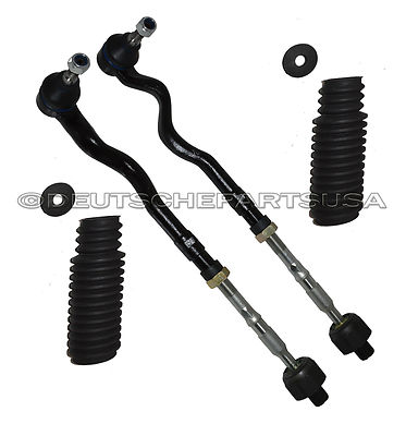 FRONT LEFT + RIGHT STEERING Tie Rods Assemblys + Rack Boots for BMW E46 M3 Set 4