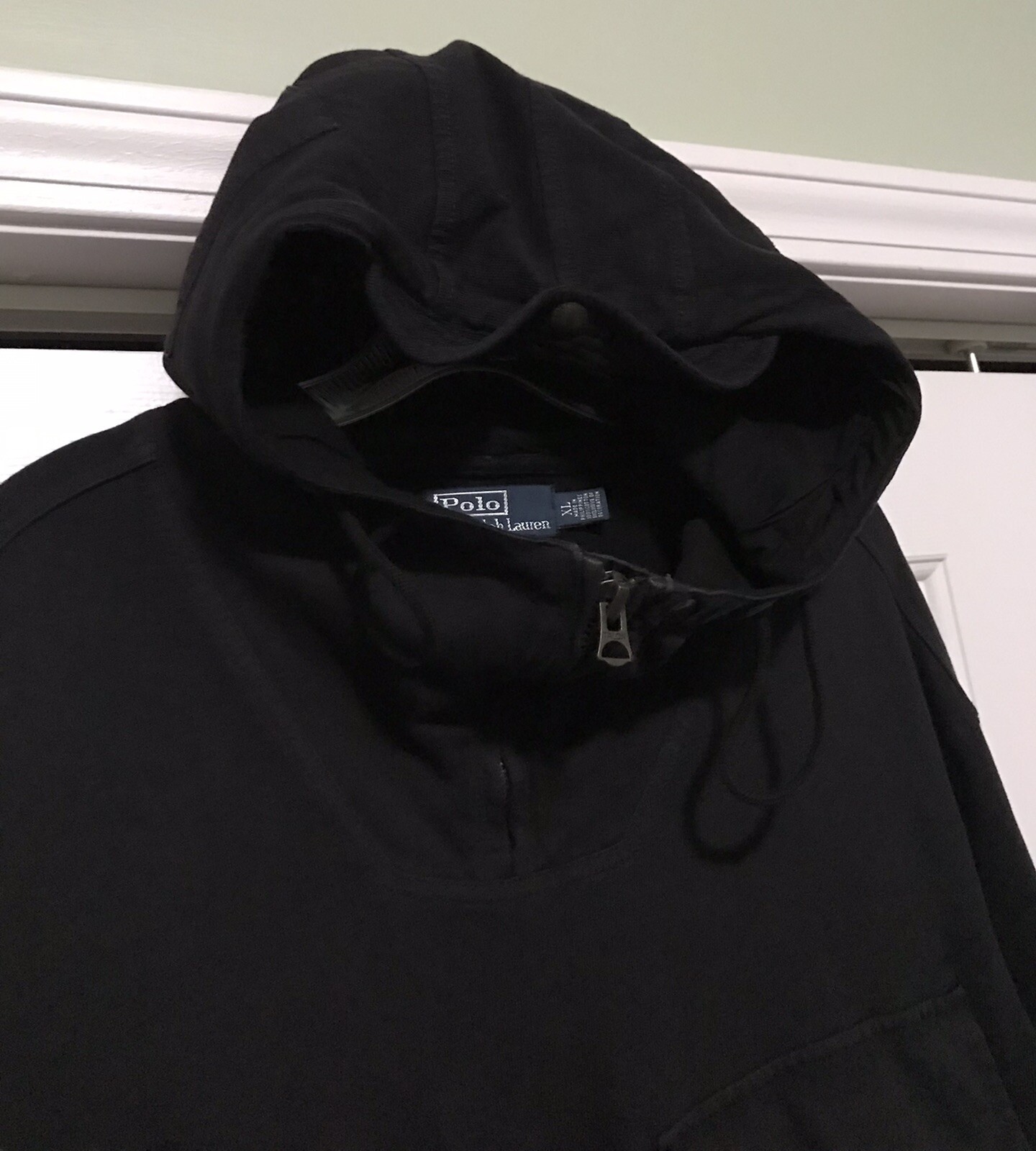Polo Ralph Lauren Custom Fit Mens XL UK Flag Talon Black Military Hood Pullover image 3