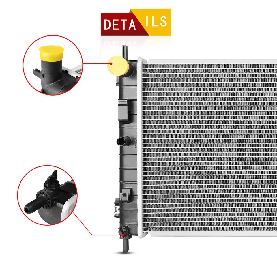 2727 Radiator For Chevy Malibu Pontiac G6 Saturn Aura 3.5L 3.9L V6 Aluminum - Imagem 2 de 4