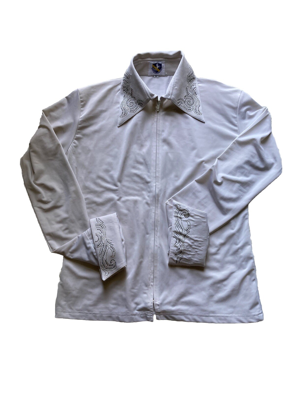 Royal Highness Equestrian Zip Up Show Shirt With Rhinestones Sz MED - Set Of 2