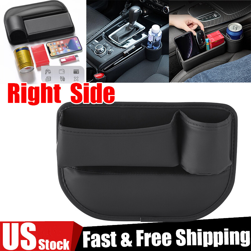 Right Side Car Seat Gap Catcher Filler Phone Holder Pocket Organizer Storage Box