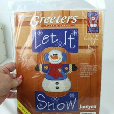 Janlynn Greeters Plastic Canvas Let It Snow Kit 1416 New Sealed