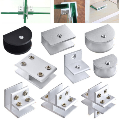 6/12X Glass Clamp Clips Bracket Fr Handrails 6mm 8 10 12mm Aluminum Glass Holder