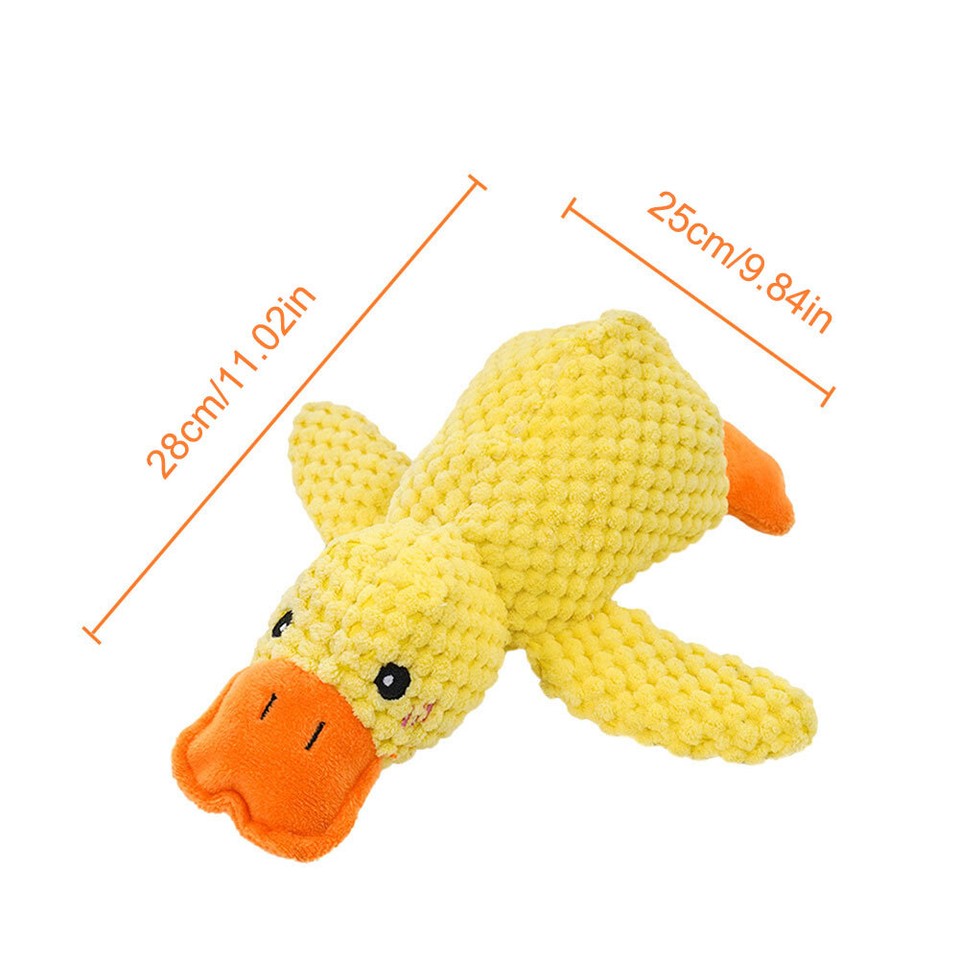 Dog Calming Duck Pet Plush Toy with Quacking Sound Stuffed Duck Toys