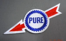 PURE Motor Oil  Embroidered Iron-On Uniform-Jacket Patch 4.75" Arrow logo- repro