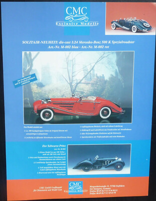 CMC WERBESEITE ...MERCEDES-BENZ 500 K  in 1-24....Zeitungsanzeige