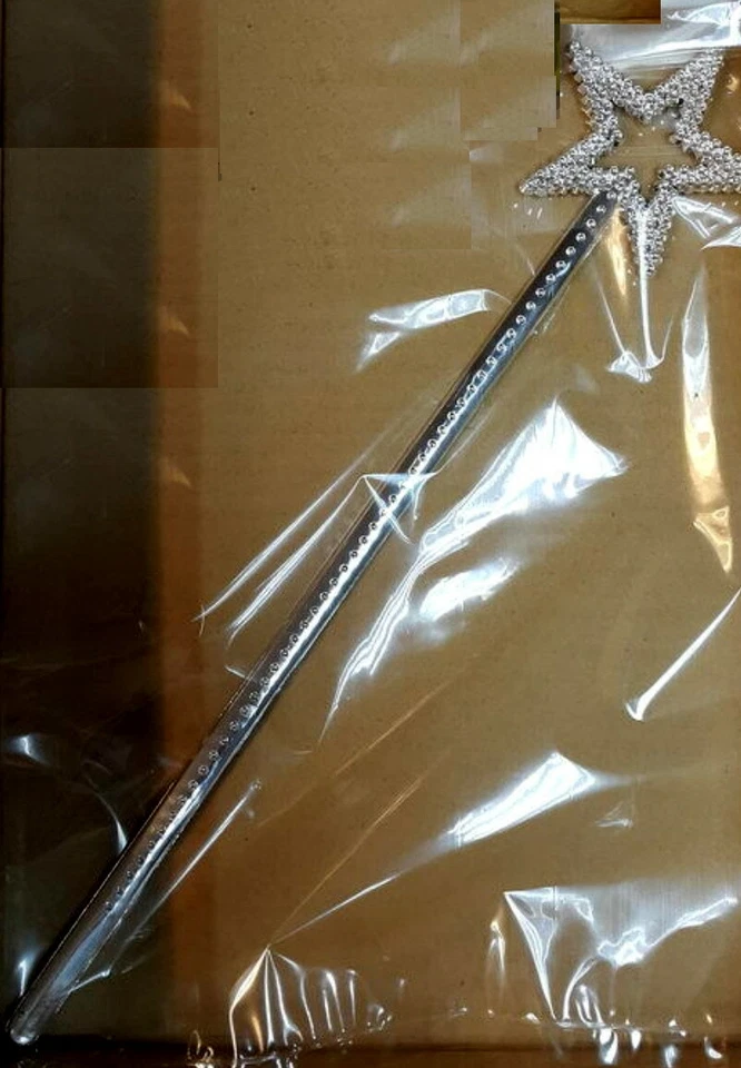 5 piezas 35 cm JUGUETES DE FIESTA PLATA Estrella Varita Mágica Niña Fiesta Favores PRESENTADO Dressup Foto 3 de 3