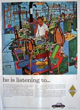 1960 RENAULT Cars Factory at FLINS ADVERT #2 - Original Auto Print AD