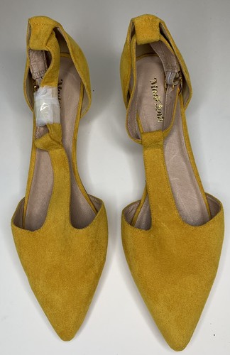 yellow t strap shoes