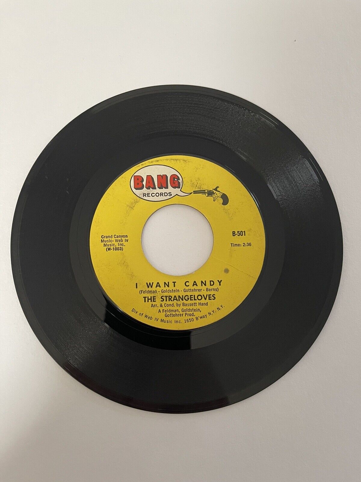 The Strangeloves - I Want Candy/It's About My Baby 7" rpm #0010