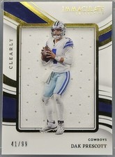 Dak Prescott 2023 Immaculate Collection  Clearly Jersey SP /99 Cowboys