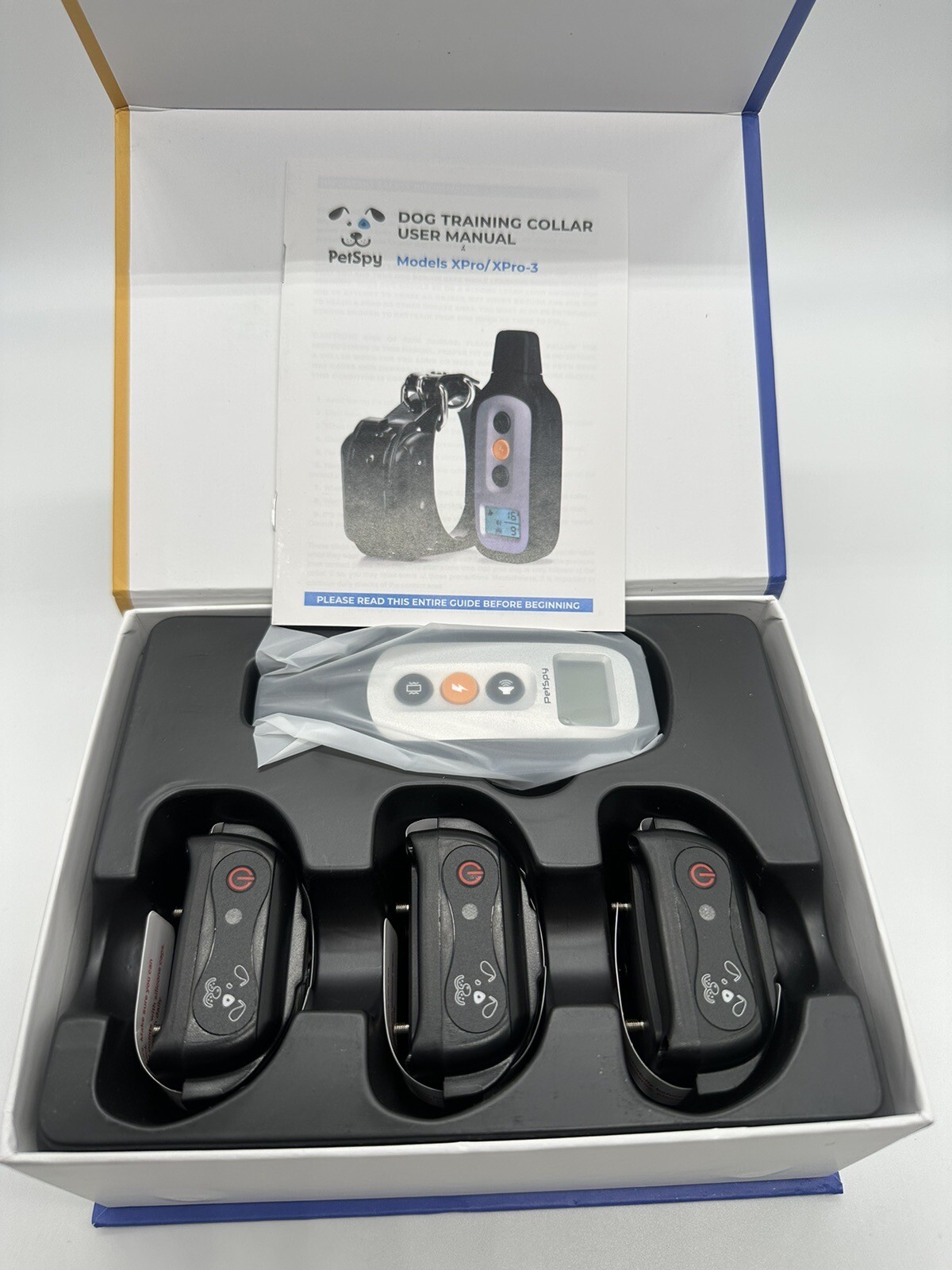 PetSpy+XPRO+3+Dog+Training+Shock+Collar+for+Three+Dogs+With+Remote