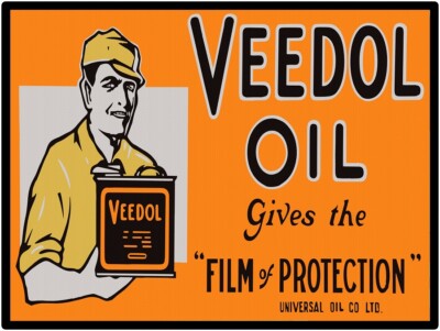Veedol Oil 9'' x 12'' Metal Sign