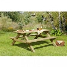 Picknicktisch Tegernsee Festzeltgarnitur Gartentisch Holz massiv Bierbank Garten