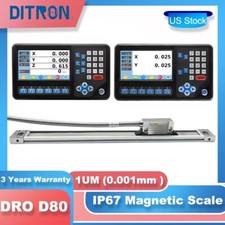 1UM Magnetic Scale Digital Readout 3Axis 2Axis DRO Display fo CNC Milling Lathe