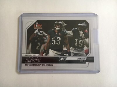 2024-25 PANINI NFL INSTANT #292 ZACK BAUN SHUTS DOWN CHIEFS WITH DIVING PICK