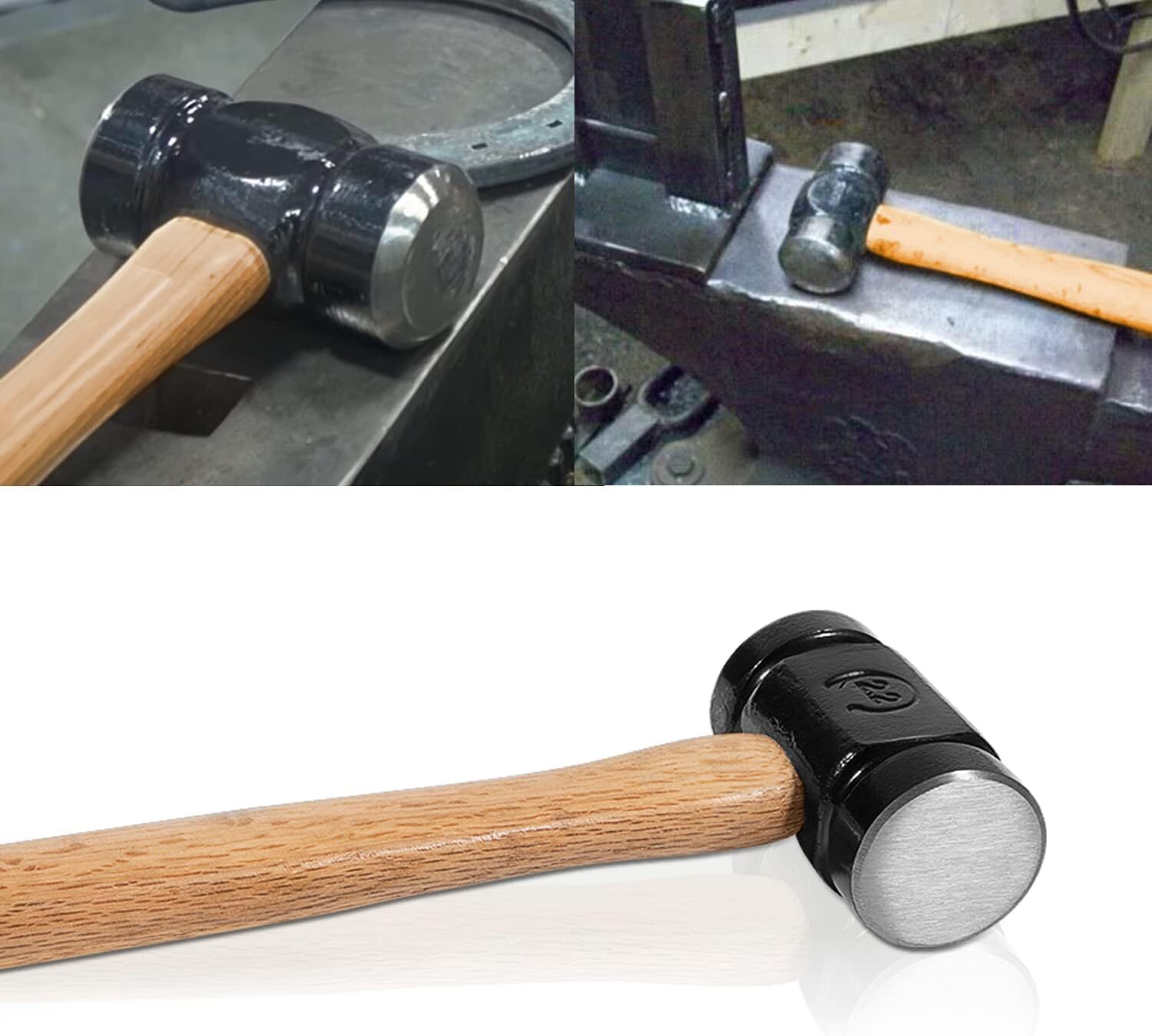 61B 36 OZ Steel Blacksmith Rounding Forging Hammer Handmade Farrier ...