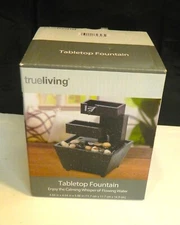 NEW TRUE LIVING DECORATIVE TABLETOP FOUNTAIN CALMING FLOWING WATER