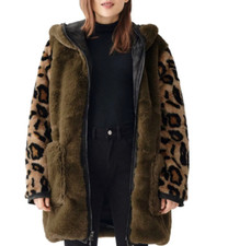 Dl1961 Phoebe Camo & Faux-fur Reversible Jacket Size Large