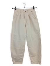 ZARA Jeans larghi Donna Jeans Taglia IT 38 crema stile casual