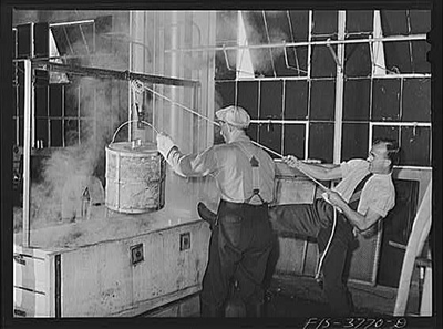 #ad Albany California. Workers removing a container of chopped blanched cabbage $12.99