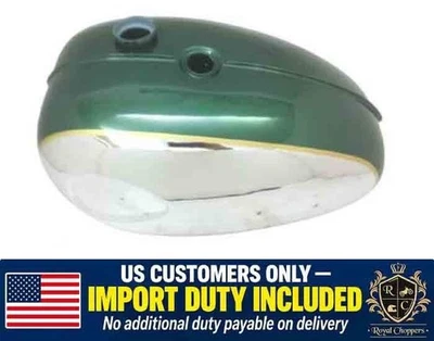 Ajuste para BSA A65 Thunderbolt British Green & Chrome Pintado Gas Fuel Gas... - Imagen 1 de 4