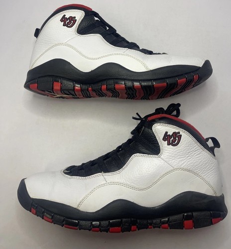 Nike Air Jordan 10 Double Nickel White Black Red Chicago 310805-102 Men Sz 9.5