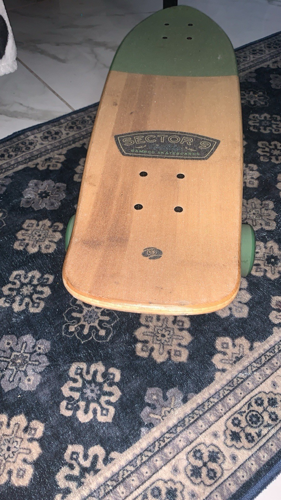 Green Urethane Wheels Natural Wood Deck
